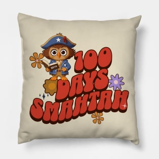 100 Days Smahtah - Patriot Owl Edition Pillow