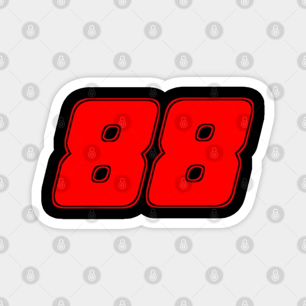 Red 88 Magnet by Wiseeyes_studios