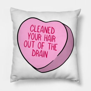 Funny Candy Heart Drain Pillow