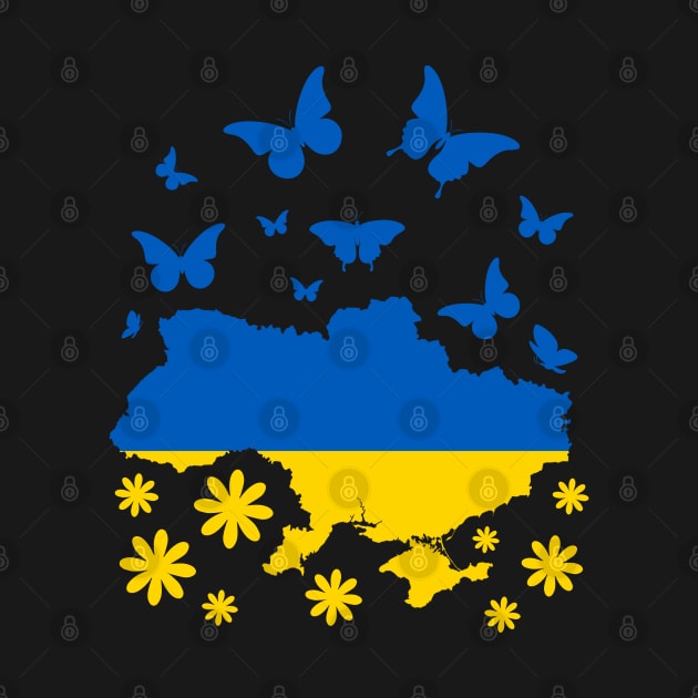 Stand with Ukraine butterflies by famatrix