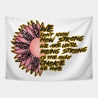 Breast Cancer Awareness Sunflower Tapestry