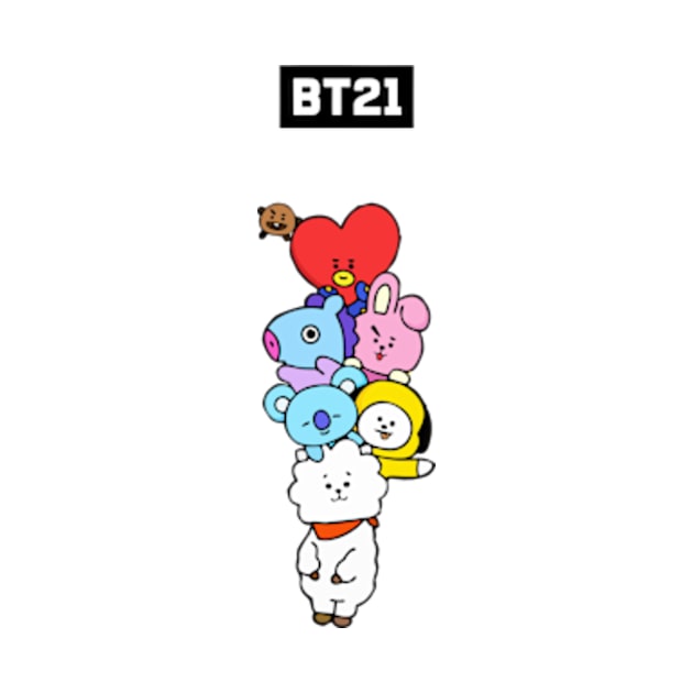 bt21 bts exclusive design 3 by Typography Dose