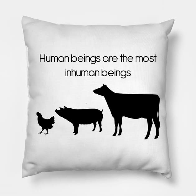 Dishumanity Pillow by MarceloMoretti90