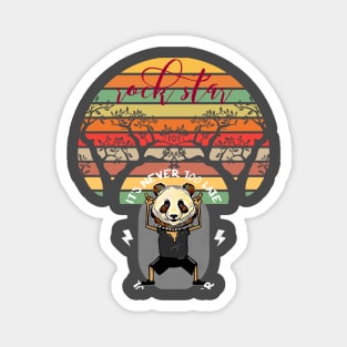 Rock Star Panda: It's Never Too Late Magnet