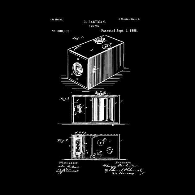 Camera Patent / Camera Blueprint / Kodak Camera Patent Illustration by Anodyle