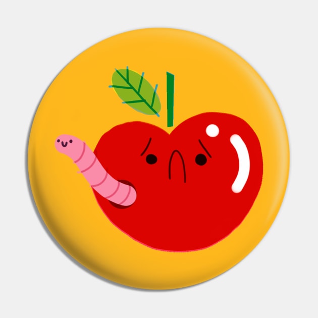 sad apple Pin by Indi & Lala