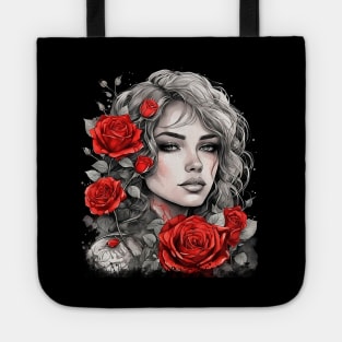 Woman and Roses Tote