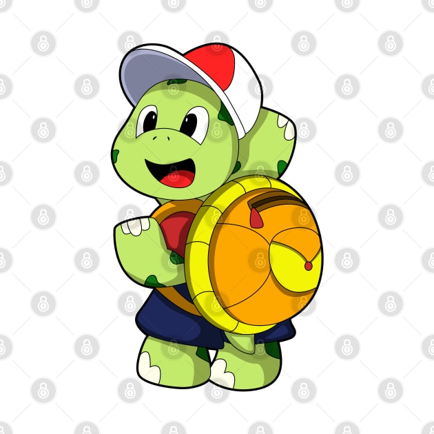 Turtle with Backpack & Cap by Markus Schnabel