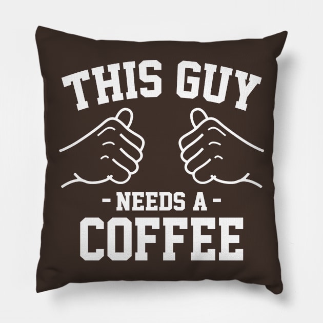 This guy needs a coffee Pillow by Lazarino