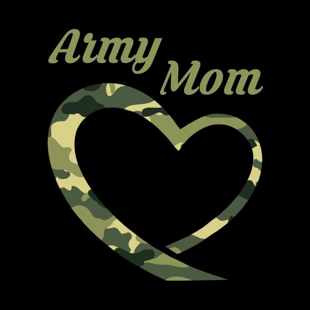 Proud Army Mother T-Shirt Gift Army Mothers Heart by minhthanh2