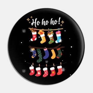 Christmas Sock collection Santa Pin