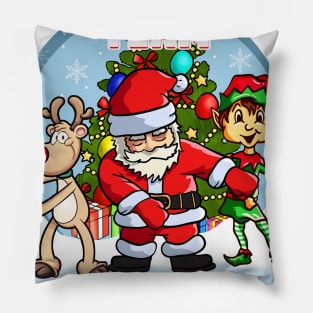 Team Pre-School Santa Elf Reindeer Flossing Kids Christmas Pillow