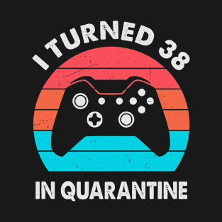 I Turned 38 In Quarantine - Retro Sunset Vintage 1982 38th Birthday Gift T-Shirt