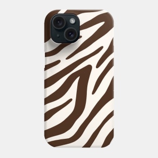 African Animal Print Brown Zebra Phone Case