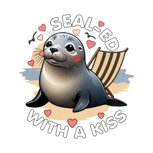 Sealed with a kiss - Cute Seal Pun T-Shirt