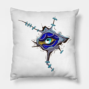 The Monster Eye - Japanese art style - vector illustration Pillow