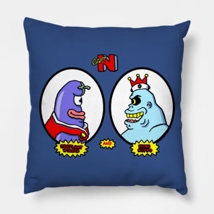 Eggplant Wizard and King Hippo Pillow