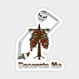 'Decorate Me' Christmas Tree Skeleton Magnet