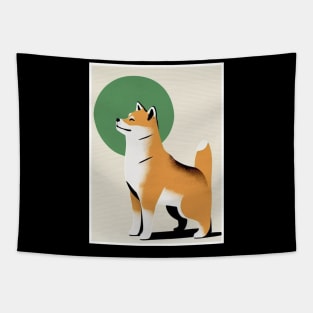 Shiba Inu Dog, Japanese Art Tapestry