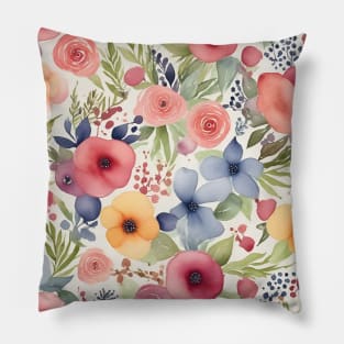 Watercolor Floral pattern Pillow