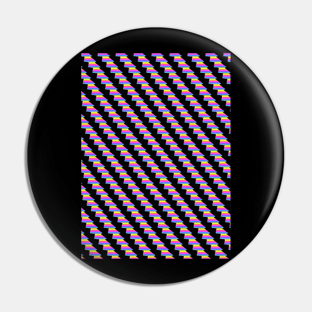 Geometric Futures #9 - Pattern Modular Synth Glitch Artwork Pin by DankFutura