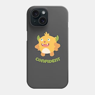confident yellow monster Phone Case