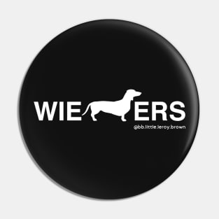 Wieners Dachshund SMOOTH COAT (White) Pin