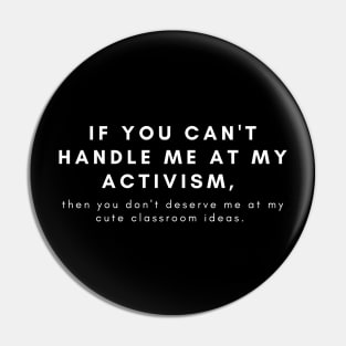 Activist Teacher Pin