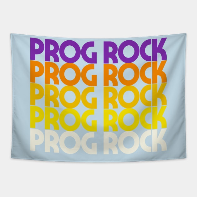 Prog Rock // Typographic Progressive Rock Lover Gift Tapestry by DankFutura