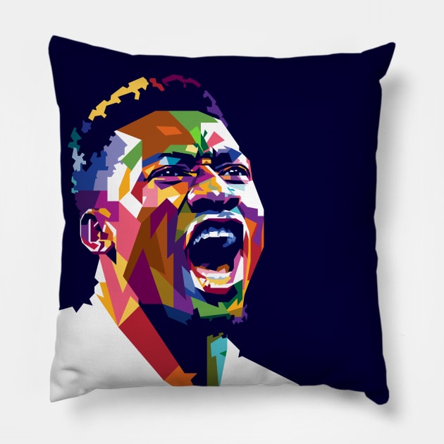 Andre Onana Portrait Illustration Pillow by RJWLTG