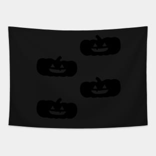 Squat Jack-O-Lantern Tile (Blue) Tapestry