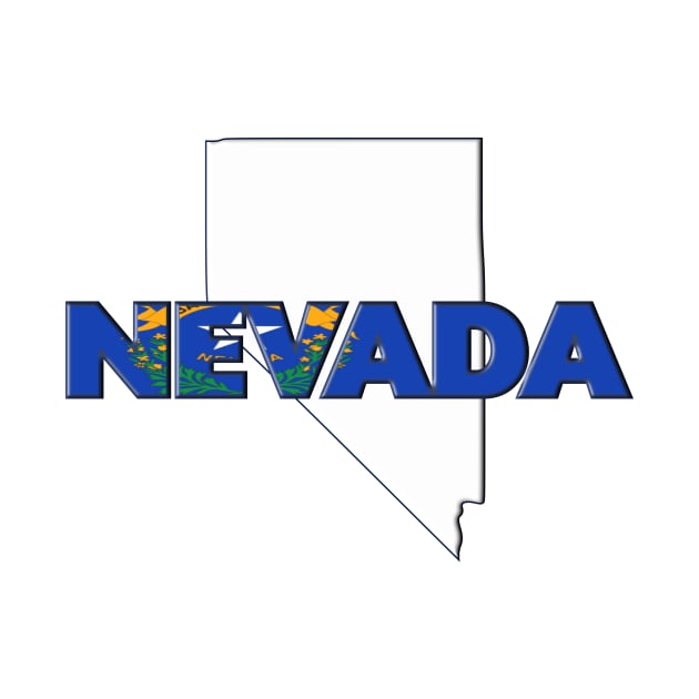 Nevada Colored State Letters by m2inspiration