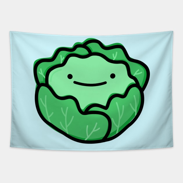 Cute Lettuce Tapestry by happyfruitsart