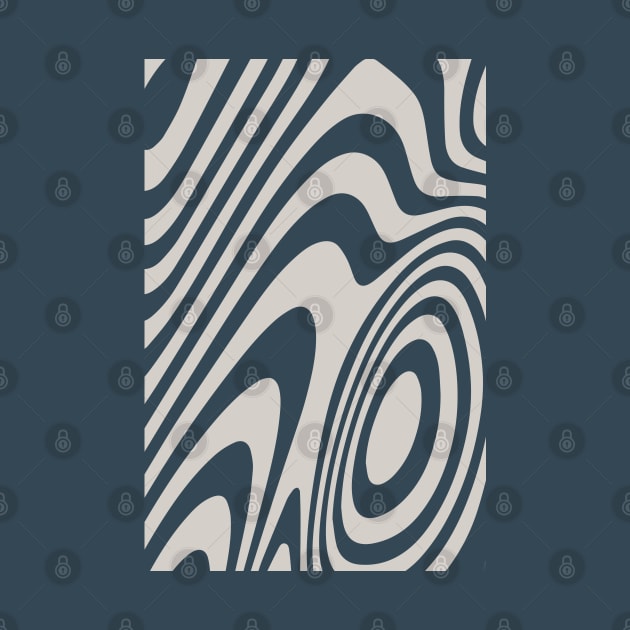 Blue Grey Zebra Grooves Abstract Pattern Art by love-fi