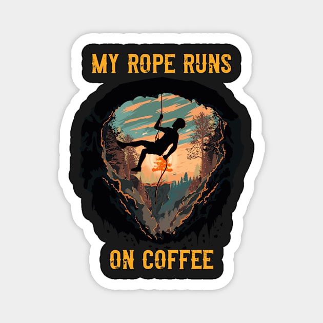 My rope runs on coffee Magnet by HomeCoquette