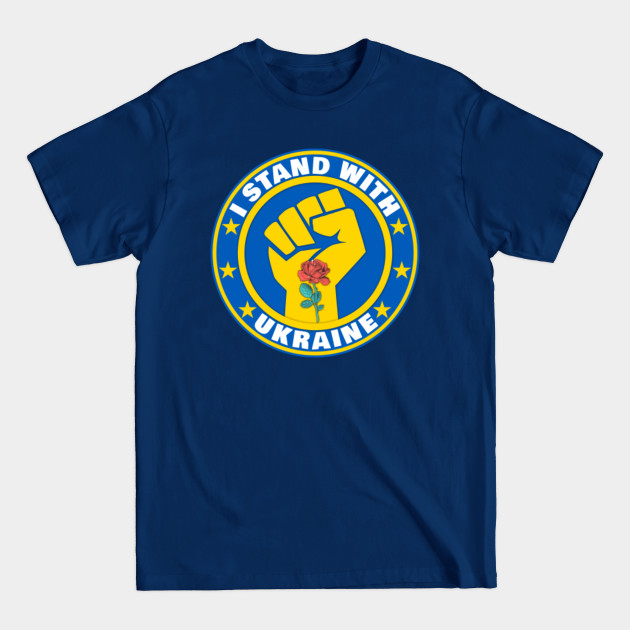 Discover I Stand With Ukraine, Raised Fist, Clenched Fist - I Stand With Ukraine - T-Shirt