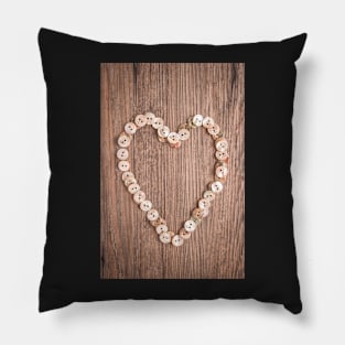 Valentine heart buttons textiles Pillow