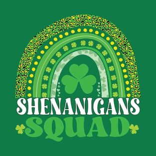 Shenanigans Squad - Retro Rainbow St Patricks Day T-Shirt