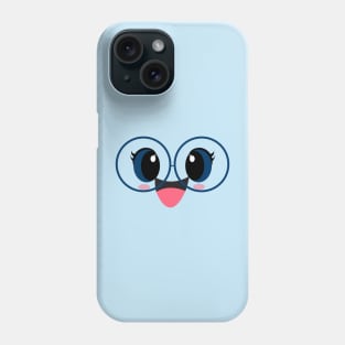 Cute Blue Eyes with Glasses Phone Case