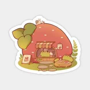 Strawberry bakery with froggies Magnet