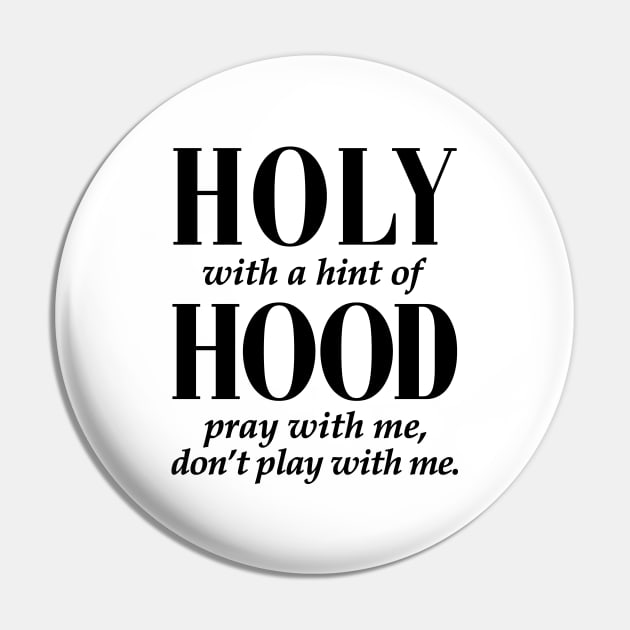 HOLY WITH HINT OF HOOD - BLACK ON WHITE Pin by bluesea33