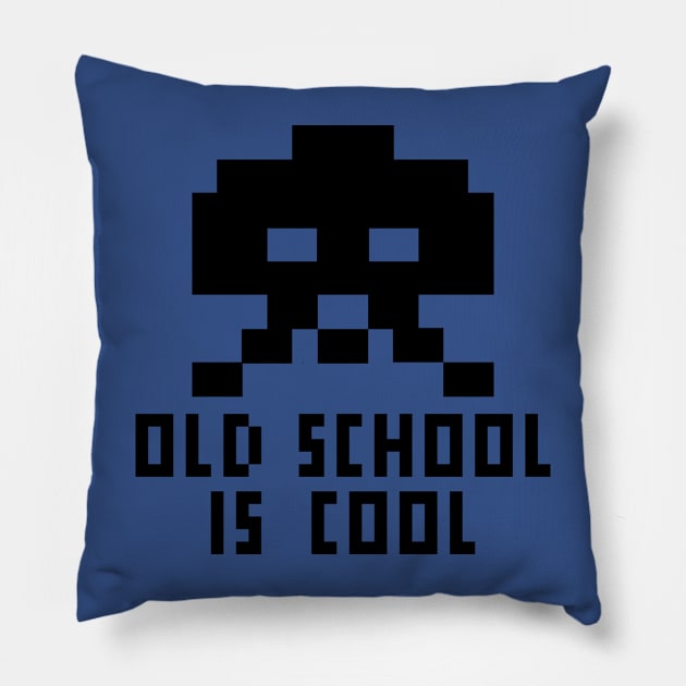 Old School is cool - Retro Gamer Pillow by The Reluctant Pepper