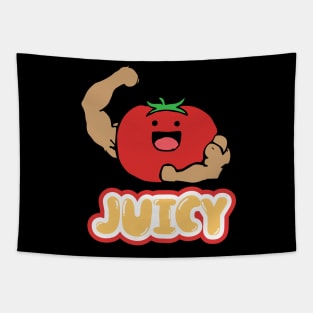 Juicy tomato exercise and bodybuilding shirt Tapestry