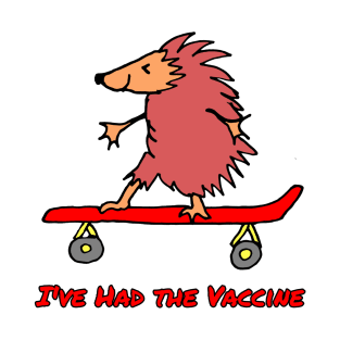 Vaccinated Skateboarding Hedgehog T-Shirt