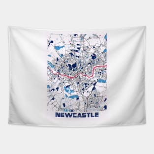 Newcastle - United Kingdom MilkTea City Map Tapestry