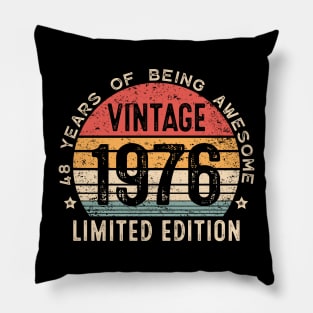 48 Year Old Gifts Vintage 1976 Limited Edition 48th Birthday Pillow