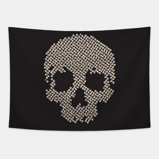 Skull made with skulls Tapestry by Sauher