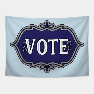 Vote Blue Emblem Tapestry