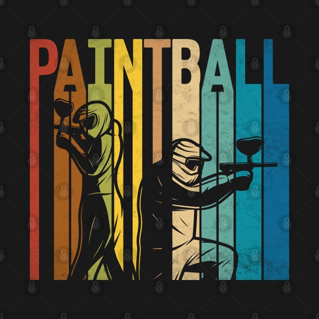 Distressed Retro Paintball Cool paintball players by WildFoxFarmCo
