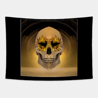 Skull Fire Tapestry